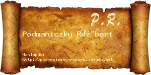 Podmaniczky Róbert névjegykártya
