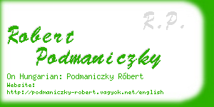 robert podmaniczky business card