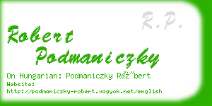 robert podmaniczky business card